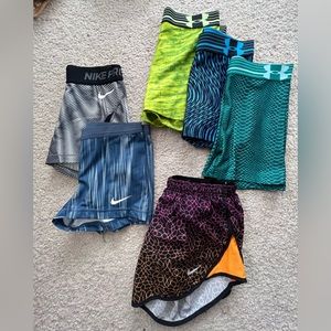 XS Nike & Under Armour Athletic shorts